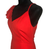 DO+BE Red Ruffle Sleeve Midi Dress - Size Small