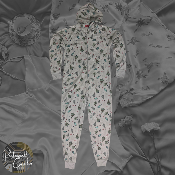 Holiday Family PJs Festive Trees One Piece - Size Large