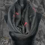 Black and Red Anchor Infinity Scarf