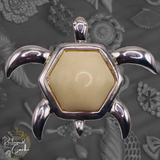 Silver and Ivory Turtle Brooch