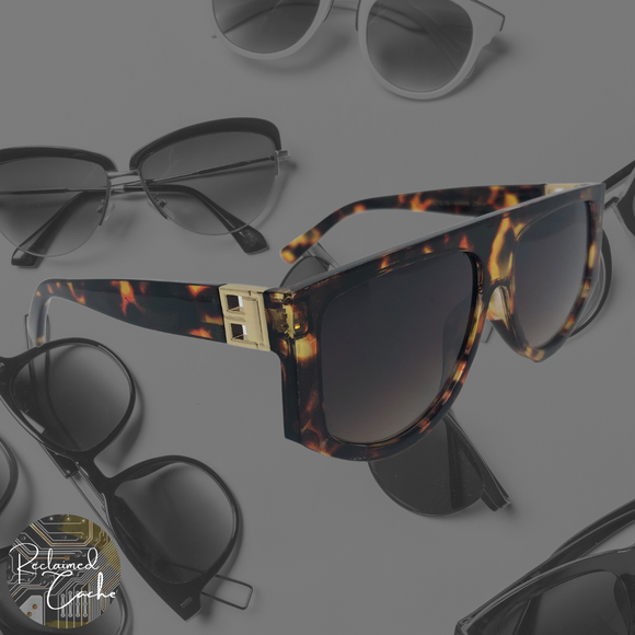 Brown Tortoise Shell Retro Squared Iconic Tinted Sunglasses