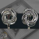 Silver Celtic Knot Clip-On Stud Earrings