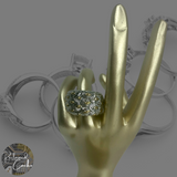 Silver and Gold Feather Ring - Size 6.5