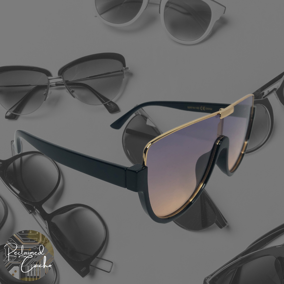 Black Under Frame and Light Gradient Tinted Sunglasses