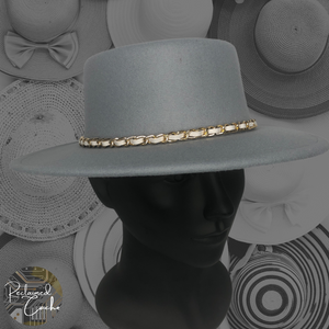 Riah Fashion Gray Boater Hat