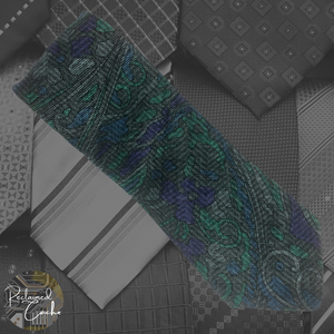 Abstract Paisley Linen Tie