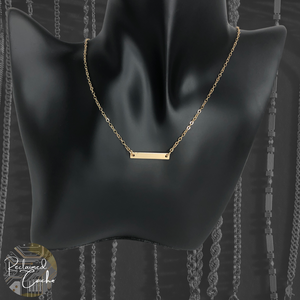Gold Simple Bar Necklace