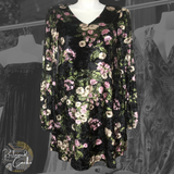 Loveriche Black Mix Floral Velvet Dress - Size Large