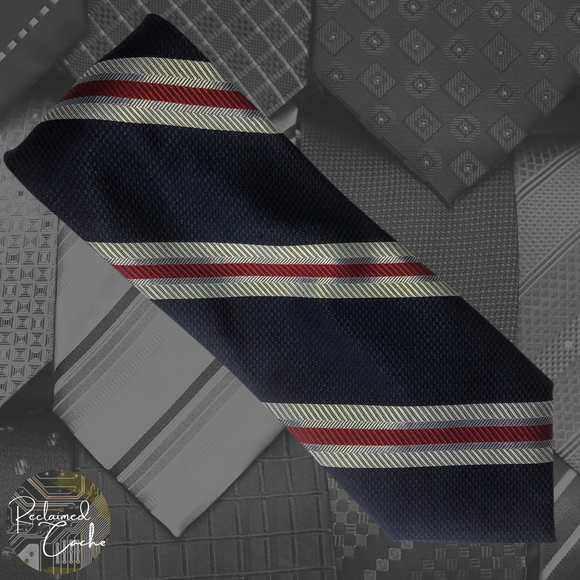 Blue and Red Diagonal Stripe Tie