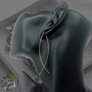 Gold Simple Wire Hook Earrings