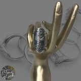 Long Boho Silver Ring - Size 9.5
