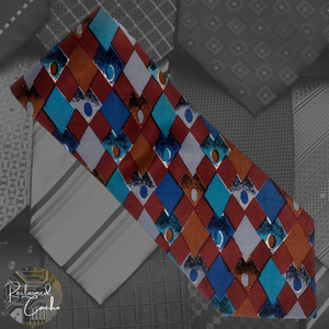 Abstract Checkered Tie