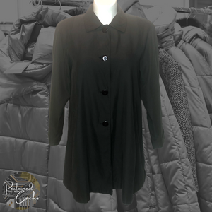 Vintage Norm Thompson Black Button Down Jacket - Size Medium