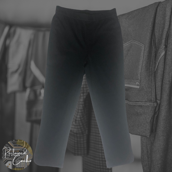 Isaac Mizrahi Live Black Tall Knit Denim Pull On Capri Jeans - Size 8 (Tall)