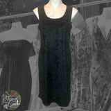 Jessica Black Crushed Velvet Sleeveless Dress - Size Medium