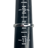 Silver and Black Rhinestone Statement Ring - Size 10