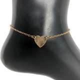 Gold Heart Anklet