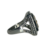 Silver and Gold Square Ring - Size 10