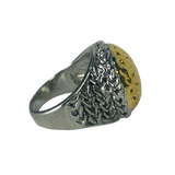 Silver and Gold Circle Ring - Size 10.5