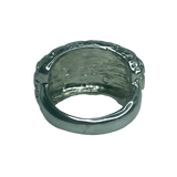 Silver and Gold Feather Ring - Size 6.5