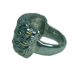 Silver and Gold Feather Ring - Size 6.5