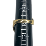 Gold Rhinestone Statement Ring - Size 10