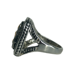 Silver and Gold Square Ring - Size 10