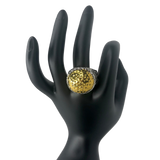 Silver and Gold Circle Ring - Size 10.5