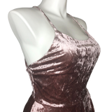 Trac Mauve Crushed Velvet Mini Dress - Size 3XL