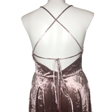 Trac Mauve Crushed Velvet Mini Dress - Size 1XL