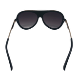 Black and Gold Aviator Metal Frame Sunglasses
