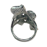 Silver Leaf Cluster Ring - Size 7