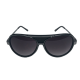 Black and Gun Metal Aviator Metal Frame Sunglasses