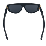 Black Retro Squared Iconic with Blue Tinted Sunglasses