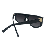 Dark Navy Retro Squared Iconic with Black Tinted Sunglasses