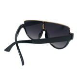 Black and Gold Under Frame Tinted Sunglasses