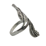 Silver Leaf Boho Ring - Size 8.5