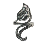 Silver Leaf Boho Ring - Size 8.5