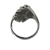 Silver Side Fan Ring - Size 8