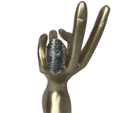 Long Boho Silver Ring - Size 9.5