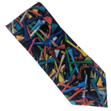 Multicolor Golf Tees Tie