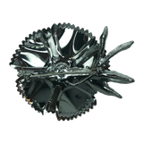 Silver Layered Flower Brooch