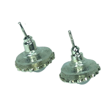 Infinity Round Faux Moonstone Earrings