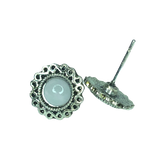 Infinity Round Faux Moonstone Earrings