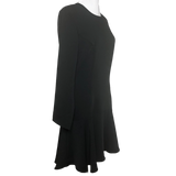 A by Amanda Black Long Sleeve Peplum Dress - Size Medium