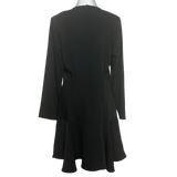 A by Amanda Black Long Sleeve Peplum Dress - Size Medium