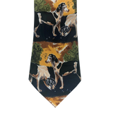 French White and Black Hound Dogs Tie