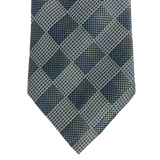Blue and Green Checkered Pattern Tie