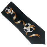 Gold Ribbon Soccer Ball Tie