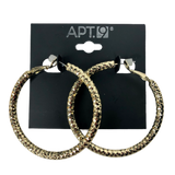 Apt. 9 Gold Textured Gold Hoop Earrings
